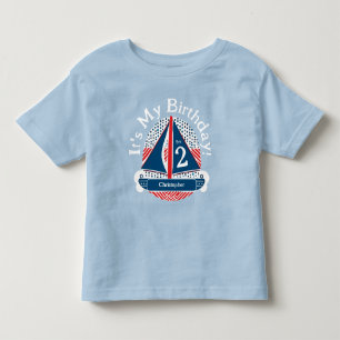 T-shirt Pour Les Tous Petits Mignonne C'est mon anniversaire garçon Nautique vo