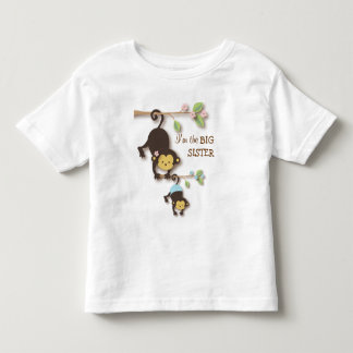 T-shirt Pour Les Tous Petits Mignonne grand singe-soeur avec Lil' Baby Brother