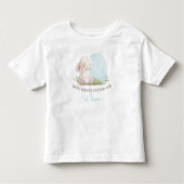 T-shirt Pour Les Tous Petits Mignonne lapin Pâques Nom personnalisé Bleu garçon (Devant)