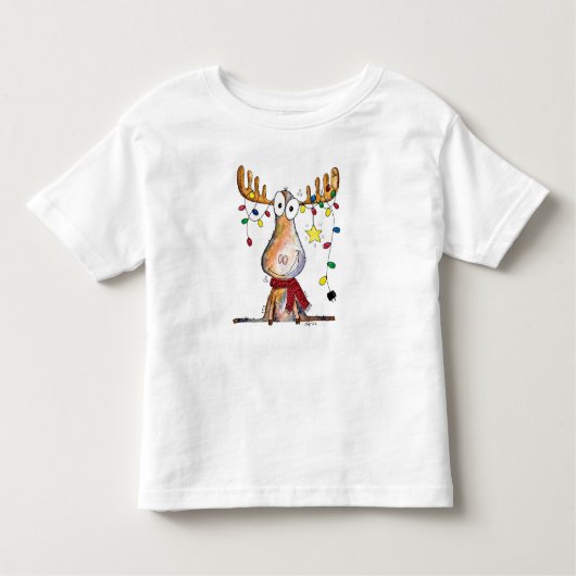 T-shirt Pour Les Tous Petits Mignonne orignal de Noël (Devant)