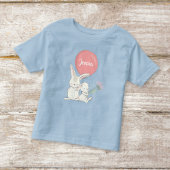 T-shirt Pour Les Tous Petits Mignonne petite fille lapin avec nom