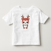 T-shirt Pour Les Tous Petits Mini Noël mignon bébé Rudolph Reindeer (Devant)