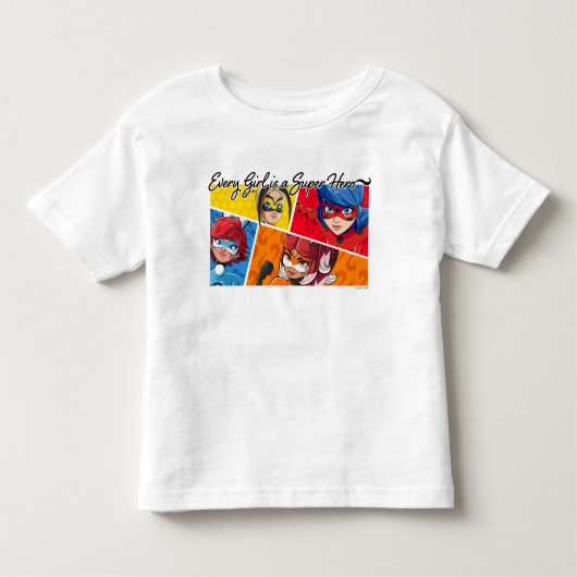 T-shirt Pour Les Tous Petits Miraculeux Chaque fille est un super héros (Devant)