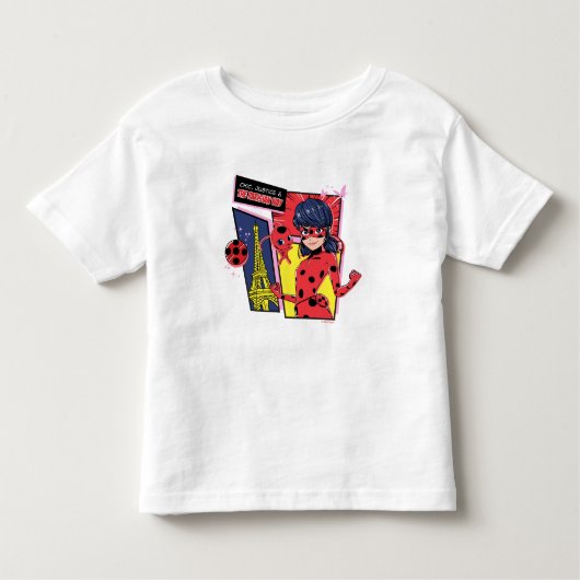 T-shirt Pour Les Tous Petits Miraculous Bande Dessinée Ladybug Voie Parisienne (Devant)