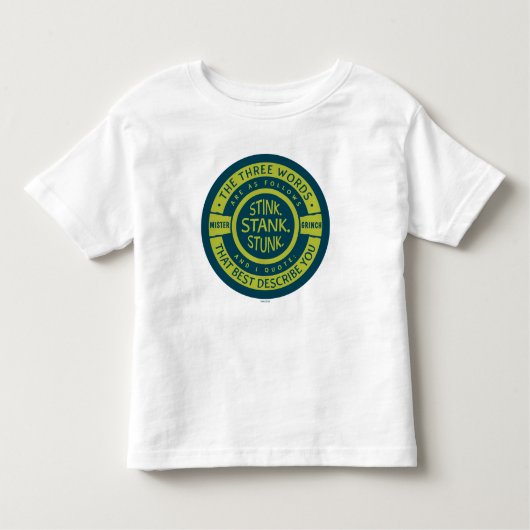 T-shirt Pour Les Tous Petits Mister Grinch | Citation Stink Stank Stunk (Devant)
