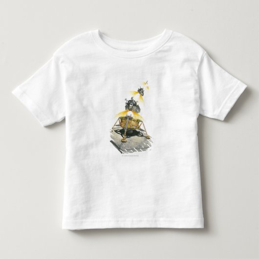 T-shirt Pour Les Tous Petits Module d'Apollo 11 Eagle décollant de la lune (Devant)