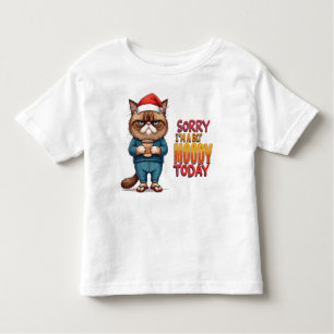 T-shirt Pour Les Tous Petits Moeur de Noël de chat grincheux