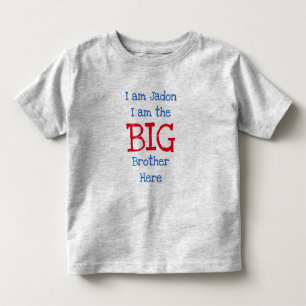 T-shirt Pour Les Tous Petits Moi, je suis le grand frère personnalisé