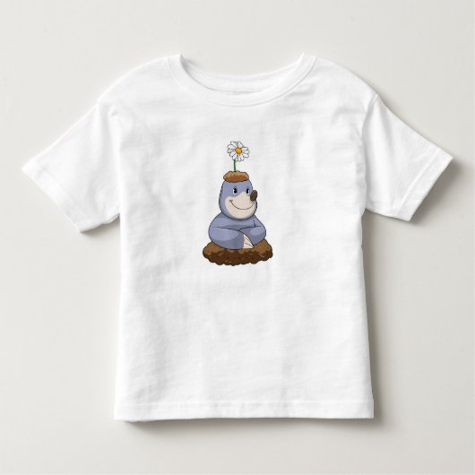 T-shirt Pour Les Tous Petits Mole avec Fleur marguerite (Devant)