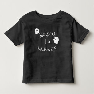 T-shirt Pour Les Tous Petits Mon 1er Halloween noir et blanc fantôme Personnali