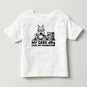T-shirt Pour Les Tous Petits Mon chien de geek fait mon travail