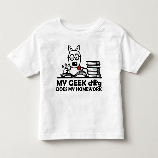T-shirt Pour Les Tous Petits Mon chien de geek fait mon travail (Devant)