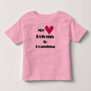 T-shirt Pour Les Tous Petits Mon coeur appartient à grand-mère