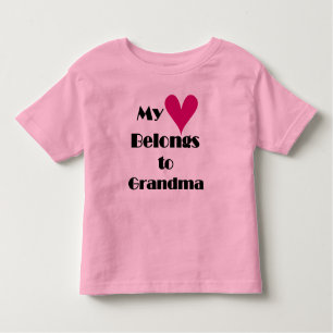 T-shirt Pour Les Tous Petits Mon coeur appartient à la grand-maman
