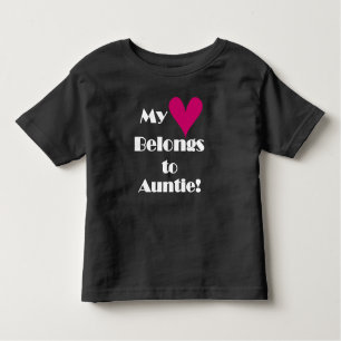 T-shirt Pour Les Tous Petits Mon coeur appartient à la tante