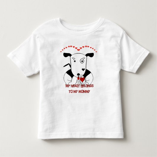 T-shirt Pour Les Tous Petits Mon coeur appartient à ma maman (Devant)