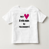 T-shirt Pour Les Tous Petits Mon coeur appartient à maman (Devant)