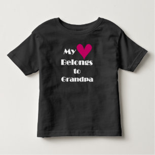 T-shirt Pour Les Tous Petits Mon coeur appartient au grand-papa