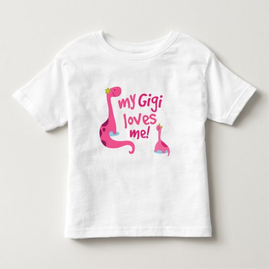 T-shirt Pour Les Tous Petits Mon Gigi m'aime dinosaure (Devant)