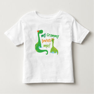 T-shirt Pour Les Tous Petits Mon Grammy m'aime dinosaure