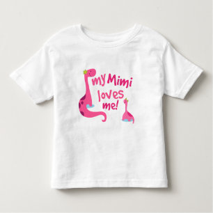 T-shirt Pour Les Tous Petits Mon Mimi m'aime dinosaure