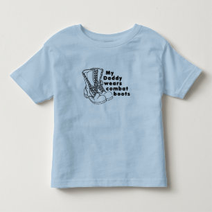 T-shirt Pour Les Tous Petits Mon papa porte des bottes de combat