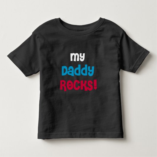 T-shirt Pour Les Tous Petits Mon papa Rocks (Devant)