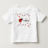 T-shirt Pour Les Tous Petits Mon petit Ladybug rouge et noir avec nom (Devant)