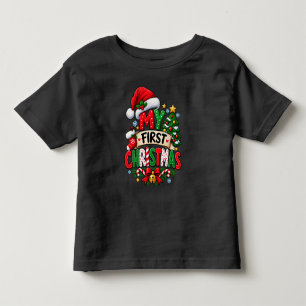 T-shirt Pour Les Tous Petits Mon Premier Noël Bébé Mignon Fête