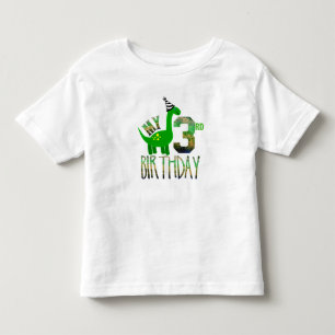 T-shirt Pour Les Tous Petits Mon troisième anniversaire Dinosaur Party
