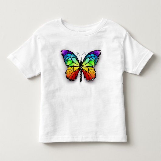 T-shirt Pour Les Tous Petits Monarque papillon arc-en-ciel (Devant)