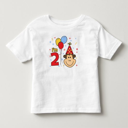 T-shirt Pour Les Tous Petits Monkey Face 2e anniversaire (Devant)