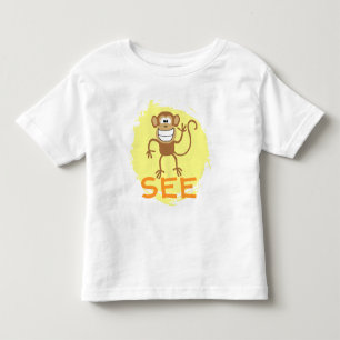 T-shirt Pour Les Tous Petits Monkey Voir