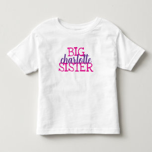 T-shirt Pour Les Tous Petits Monogramme personnalisé pour filles et sœurs jumel