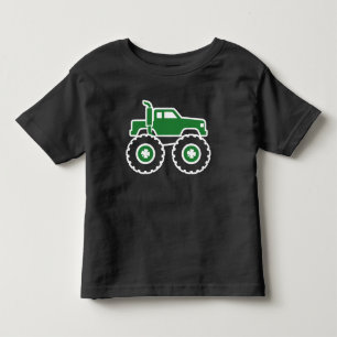 T-shirt Pour Les Tous Petits Monster Truck Shamrock Vert Saint-Patrick