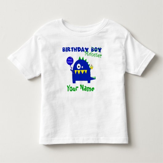 T-shirt Pour Les Tous Petits Monstre Garçon Anniversaire (Devant)