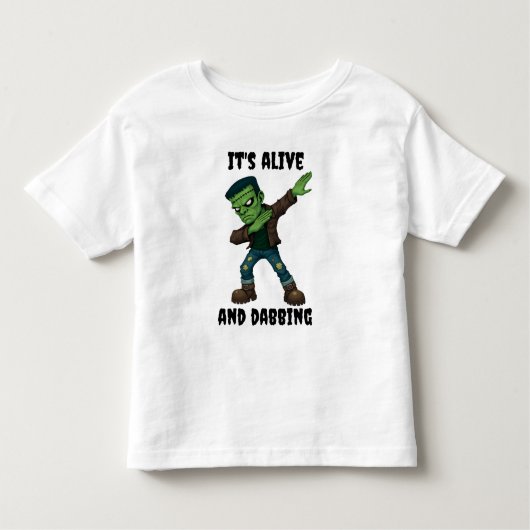 T-shirt Pour Les Tous Petits Monstre pointu est vivant et dabs pour Halloween (Devant)