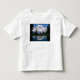 T-shirt Pour Les Tous Petits Mont Rainier reflété dans un lac de montagne