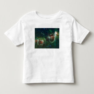 T-shirt Pour Les Tous Petits Mosaïque infrarouge des nébuleuses de coeur et