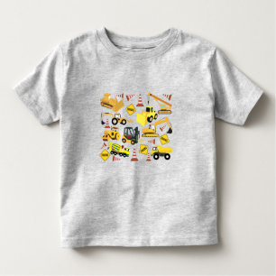 T-shirt Pour Les Tous Petits Motif de camions de construction