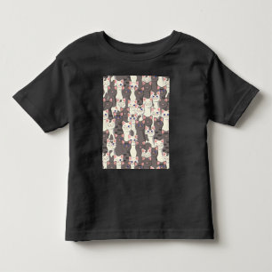 T-shirt Pour Les Tous Petits Motif de chats blancs et gris