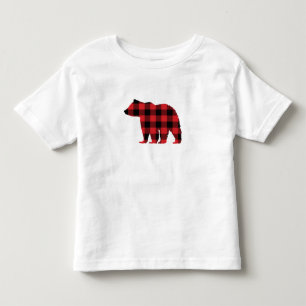 T-shirt Pour Les Tous Petits Motif de contrôle du bison de l'ours Silhouette