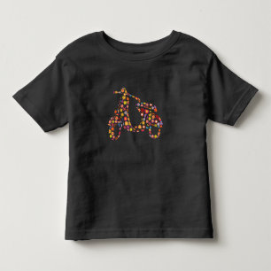 T-shirt Pour Les Tous Petits Motif de fleurs de scooter moteur