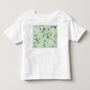 T-shirt Pour Les Tous Petits Motif de floraisons de fleurs printanières vintage