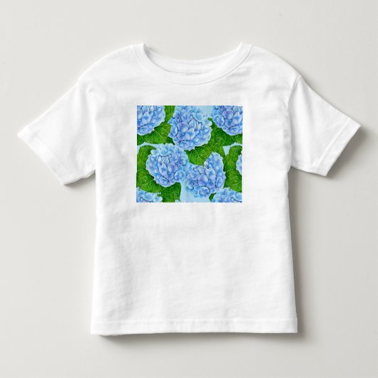 T-shirt Pour Les Tous Petits Motif hydrangée bleu (Devant)