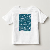 T-shirt Pour Les Tous Petits Motif requin bleu en détresse (Devant)