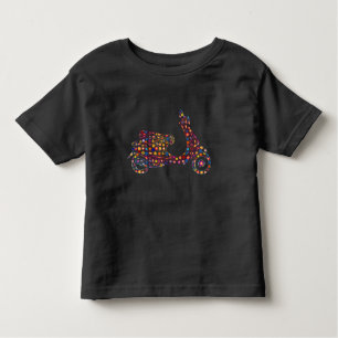 T-shirt Pour Les Tous Petits Motocyclette à moteur à fleurs