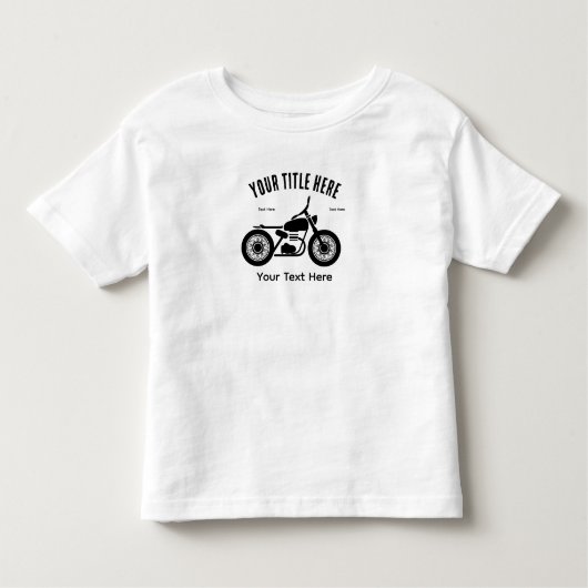 T-shirt Pour Les Tous Petits Motorcycle Ride Speed and Freedom Design (Devant)