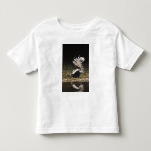 T-shirt Pour Les Tous Petits Mouffette rayée, Mephitis mephitis (Devant)