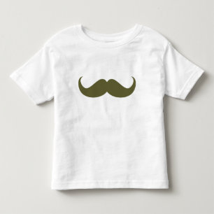 T-shirt Pour Les Tous Petits Moustache Hipster Vert Toddler Tee